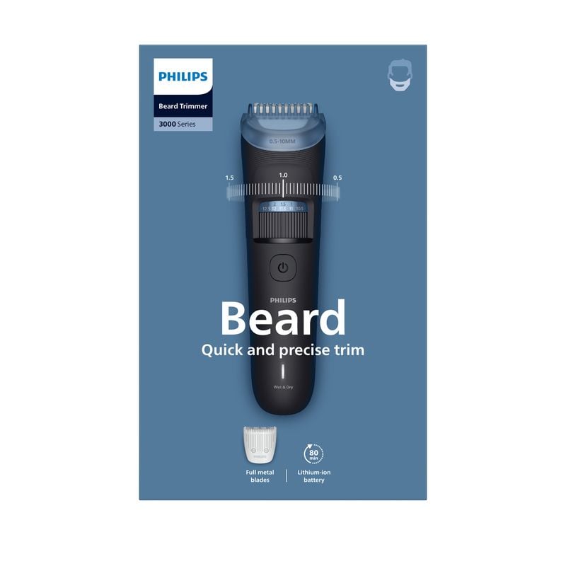 RECORTADORA DE BARBA BEARD TRIMMER 3000 SERIES BT3617_15 PHILIPS - 6