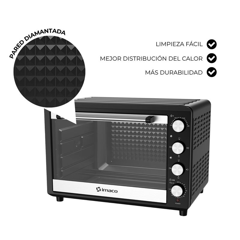 HORNO ELÉCTRICO 75 LITROS C/ROSTICERO HEB75R IMACO - 1