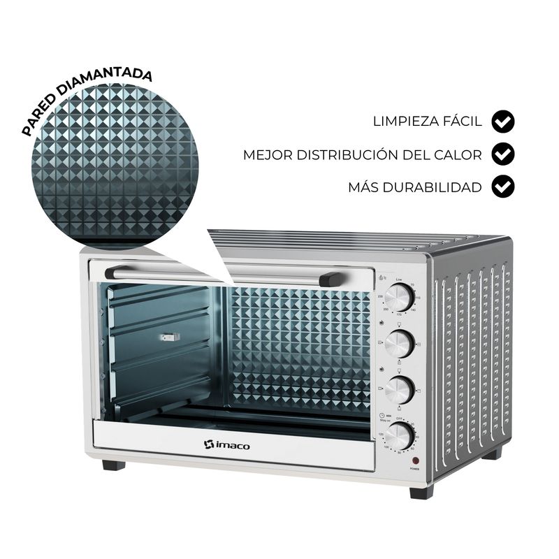 HORNO ELÉCTRICO 100 LITROS C/ROSTICERO HEB100R IMACO - 5