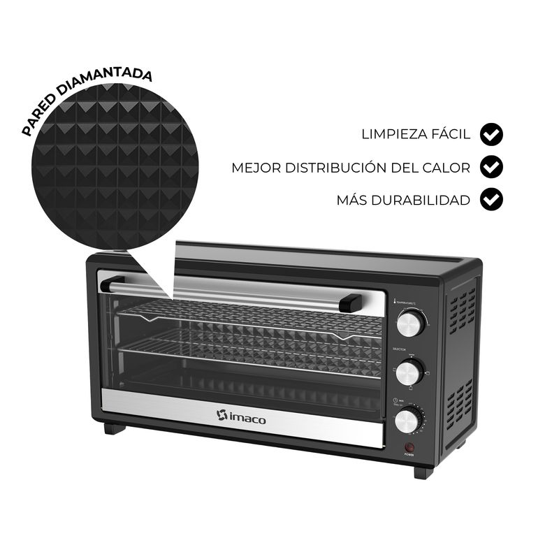 HORNO ELECTRICO DOUBLE CAKE 35 LITROS HEB35DC IMACO - 6