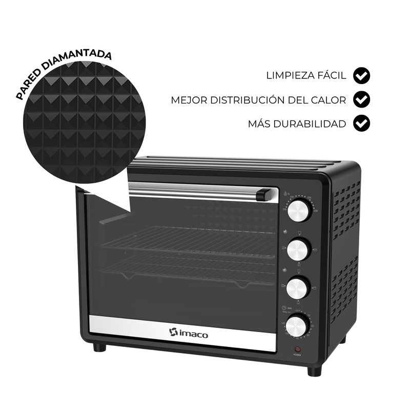 HORNO ELÉCTRICO 66 LITROS C/ROSTICERO HEB60R IMACO - 5