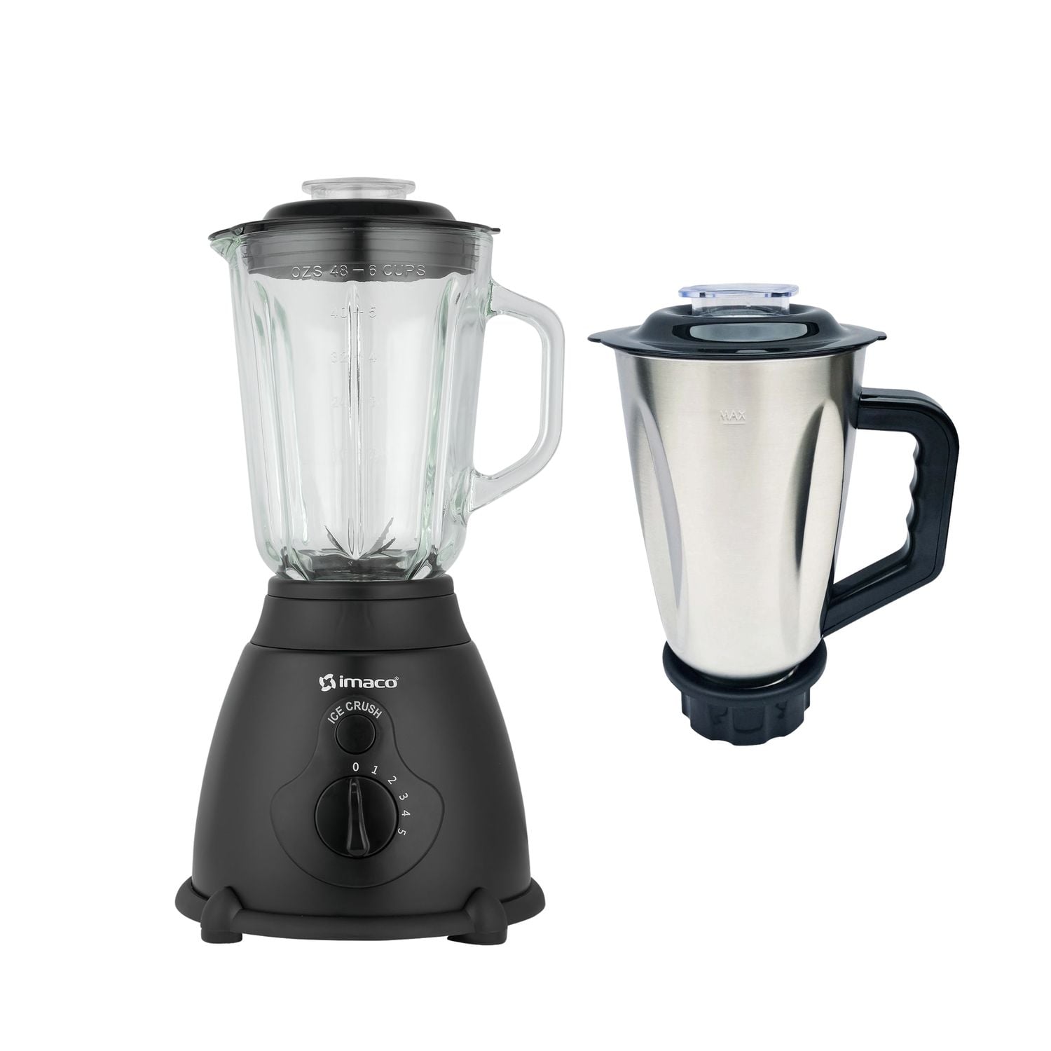 COMBO LICUADORA 1.5 LT 5VEL ACERO INOX+ VASO ACERO COCTELERO IMACO - 1