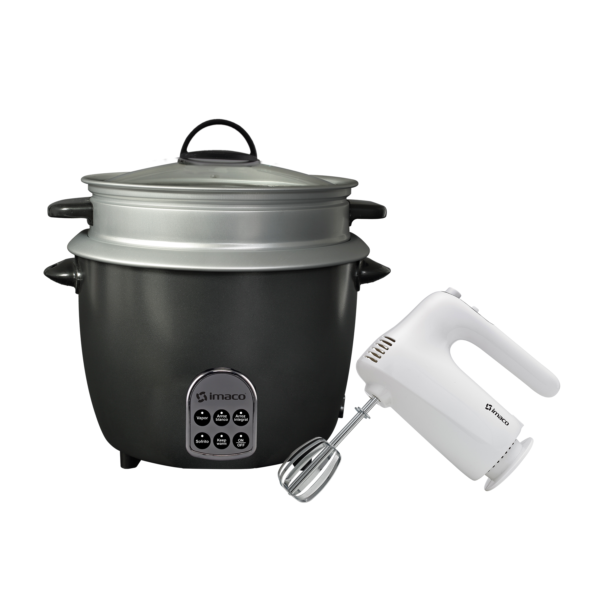 COMBO OLLA ARROCERA 1.8 LITROS + BATIDORA DE MANO 150W IMACO - 1