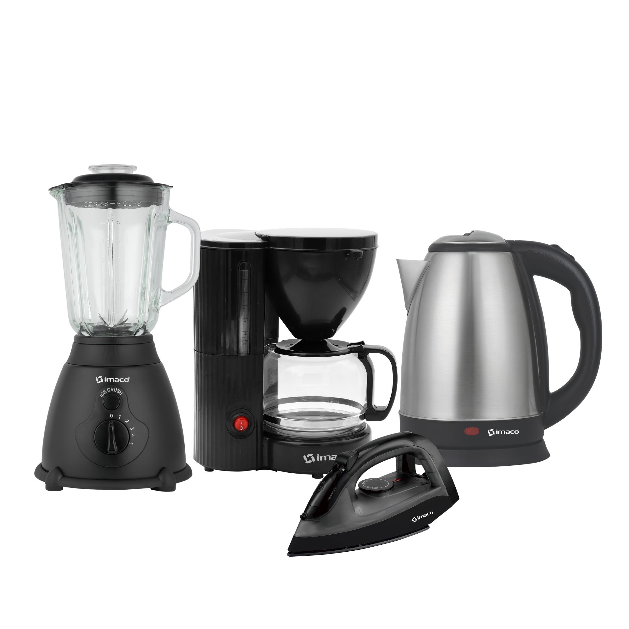 CUATRICOMBO LICUADORA + CAFETERA + HERVIDOR + PLANCHA IMACO - 1