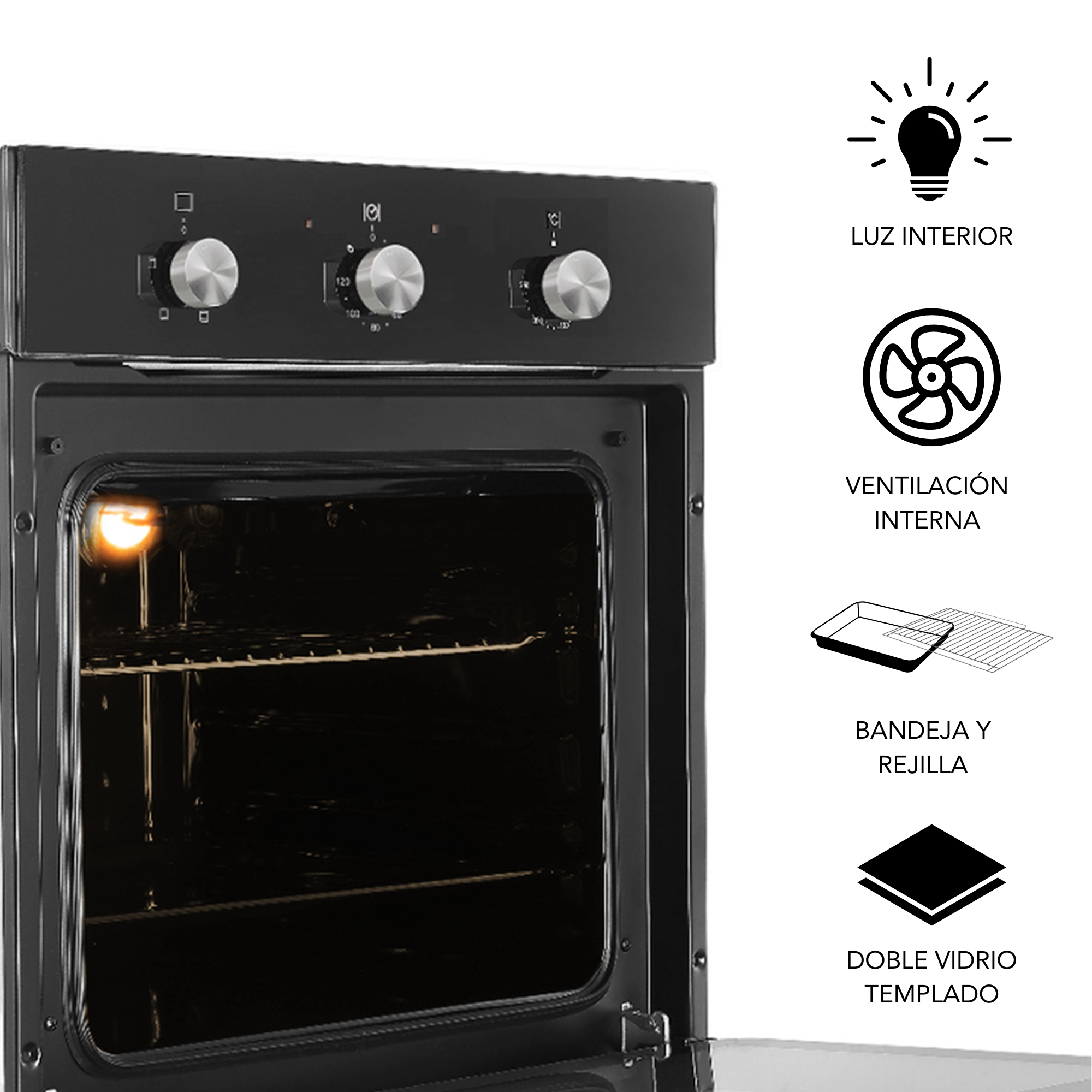 HORNO EMPOTRABLE ELÉCTRICO 65 LT HEE6512 IMACO - 6