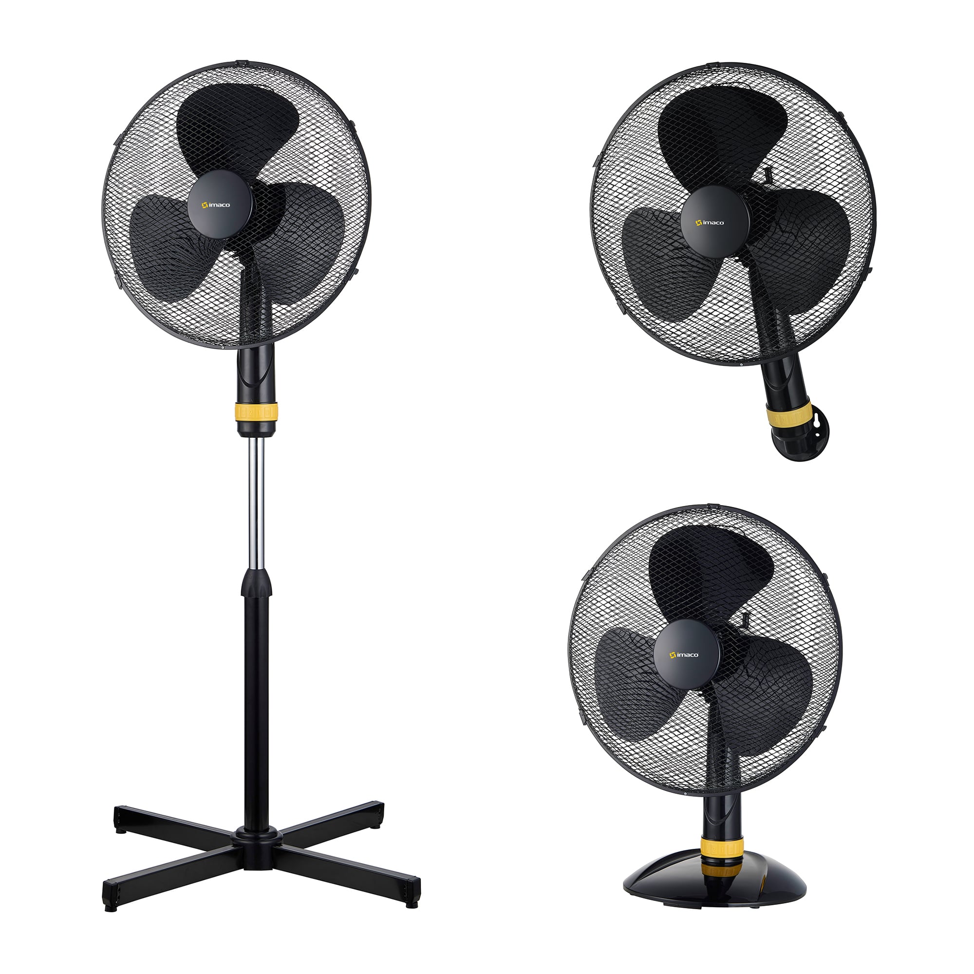 VENTILADOR 16' 3 EN 1 PEDESTAL MESA PARED FSM1650 IMACO - 1