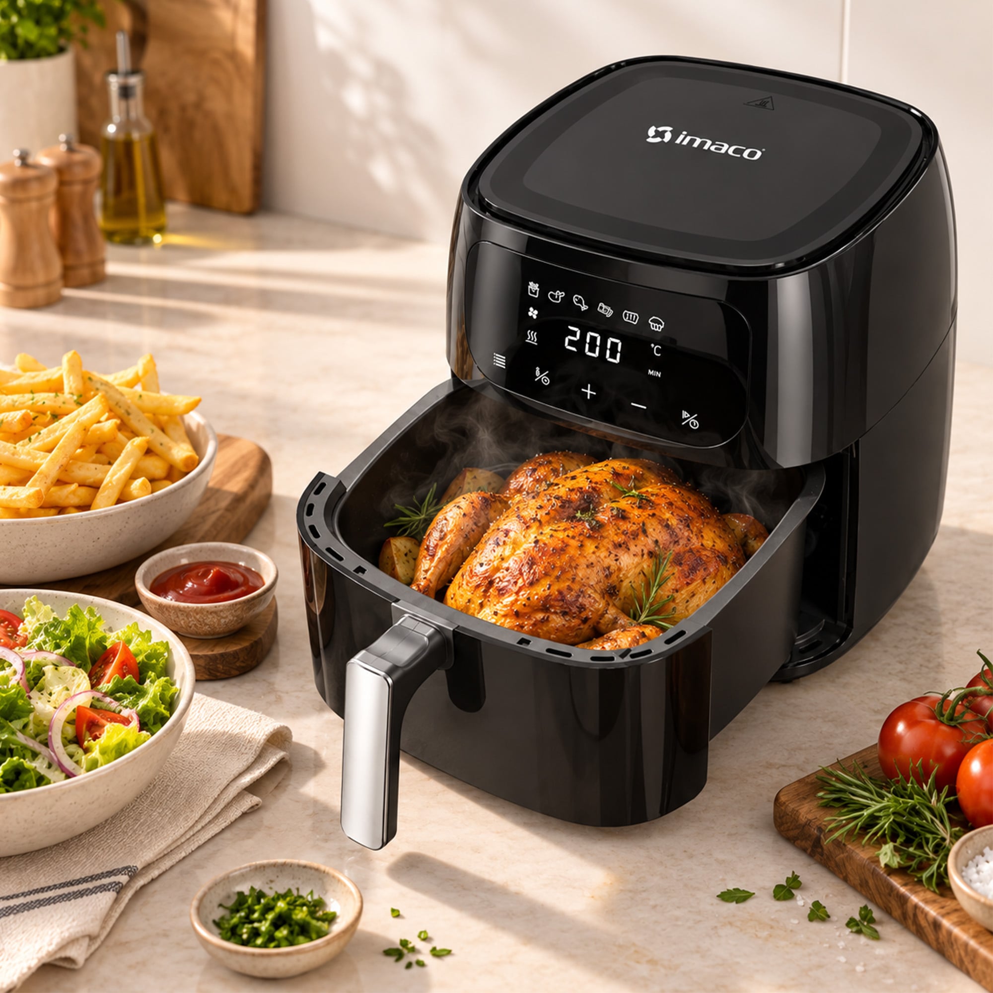 FREIDORA DE AIRE DIGITAL DE 5.5 LT TURBO AIR XL AF5513 IMACO - 4
