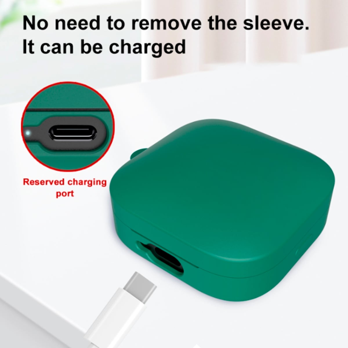CASE DE SILICONA PARA XIAOMI BUDS 5 - VERDE MILITAR - 3
