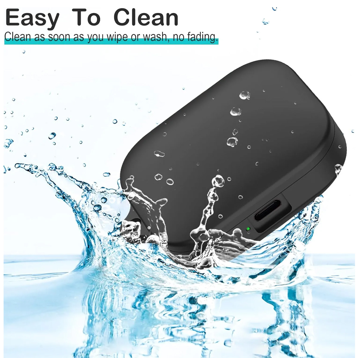 CASE DE SILICONA PARA XIAOMI BUDS 6 ACTIVE - NEGRO - 3