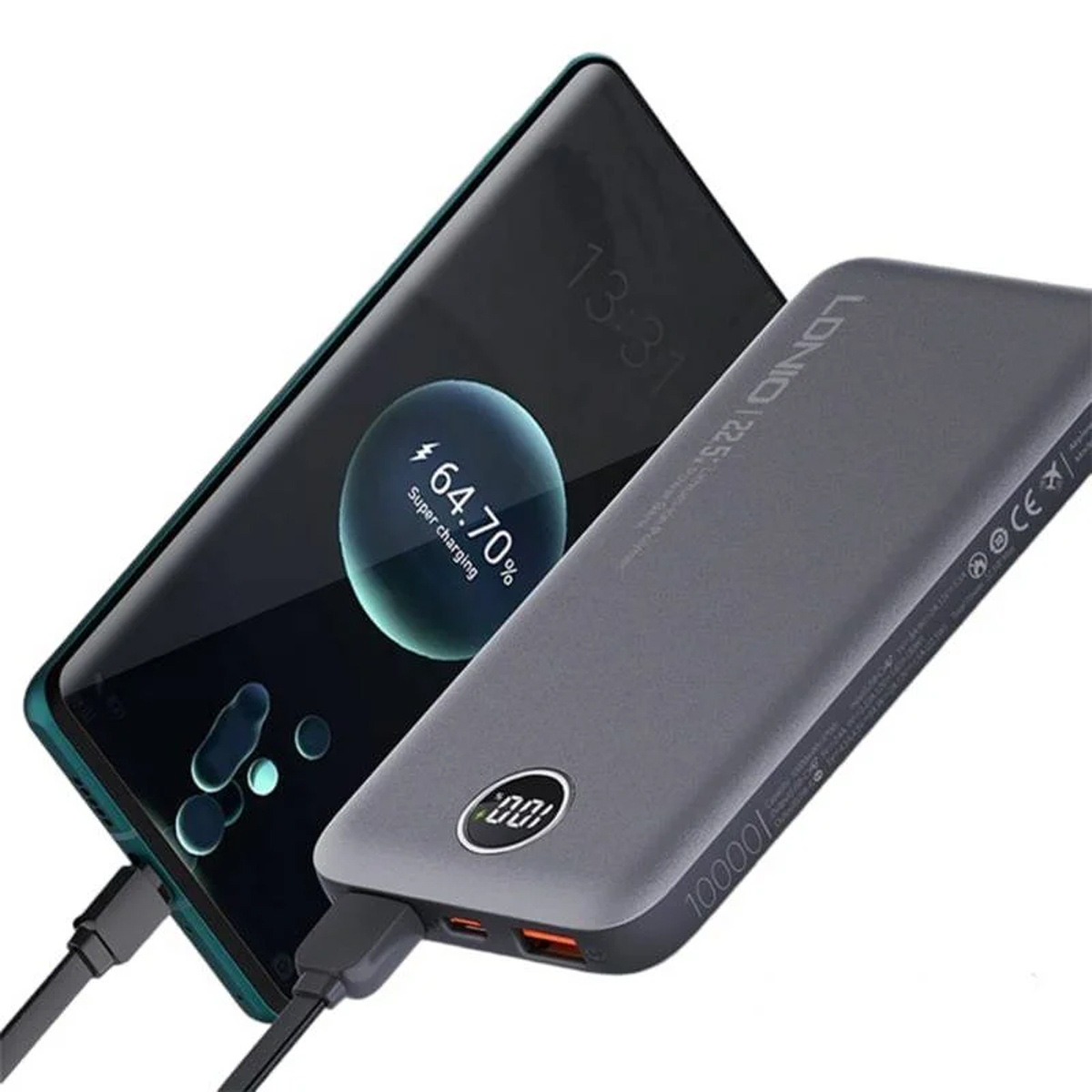POWER BANK LDNIO PQ10 10000 RAPIDO DISEÑO ULTRAFINO - 2