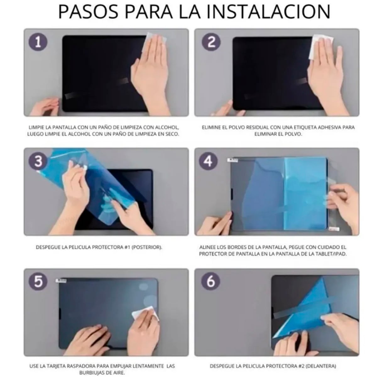 LAMINA DE HIDROGEL FILM HD PARA SAMSUNG TAB S10 FE PLUS - 4