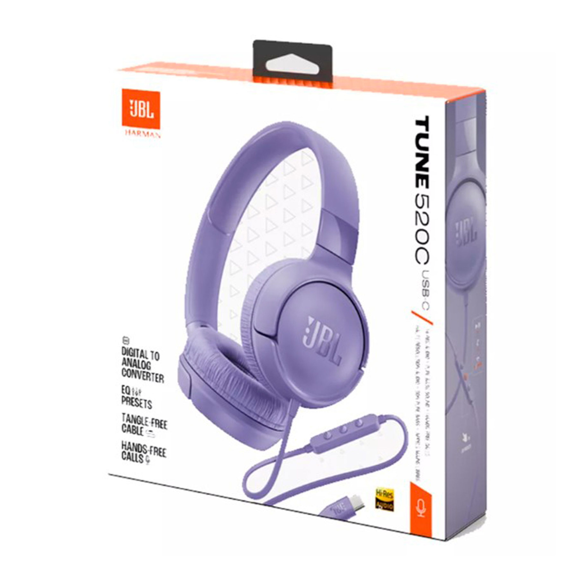 AUDIFONOS JBL TUNE 520C CON CONECTOR TIPO-C - LILA - 2