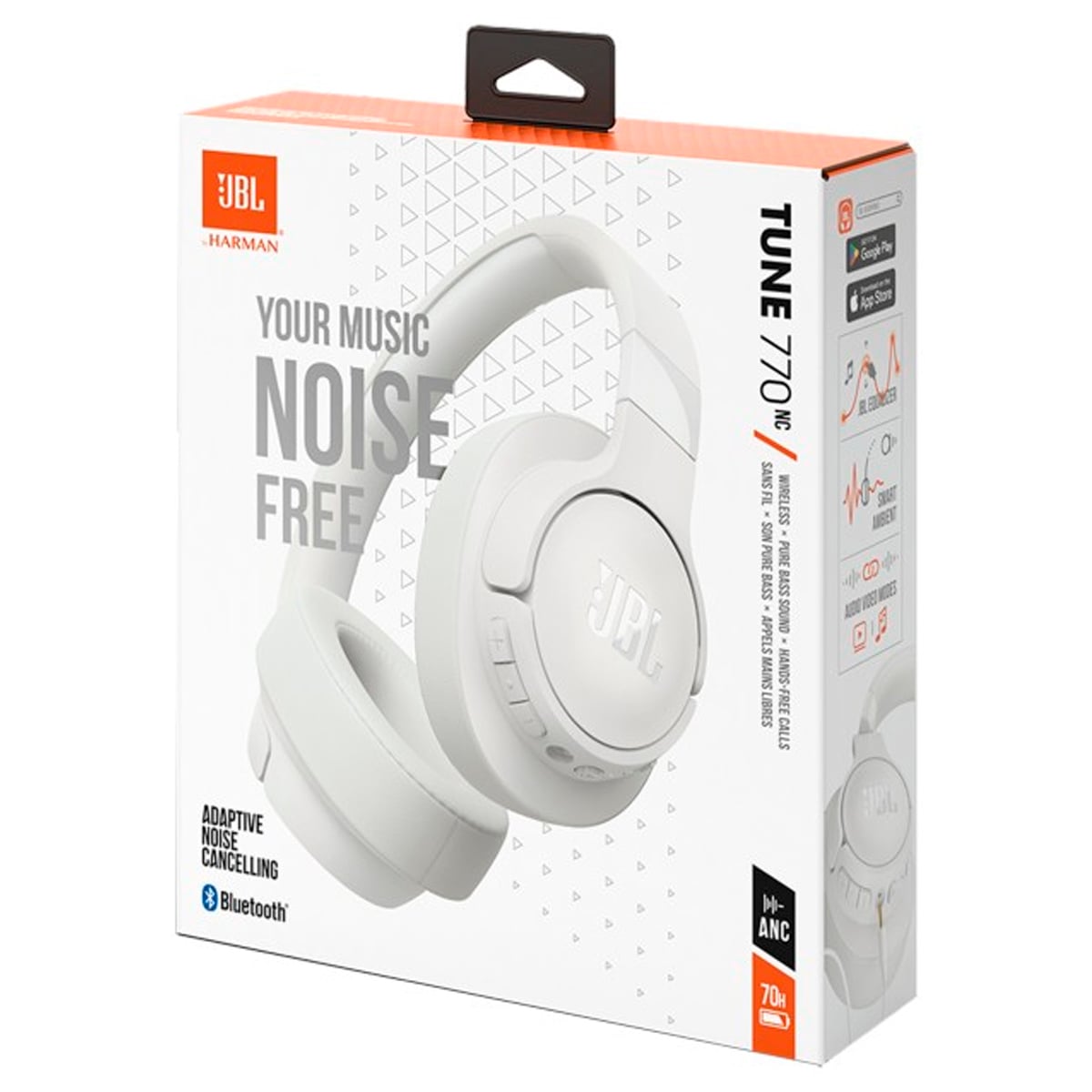 AUDÍFONOS BLUETOOTH JBL TUNE 770BT NC 70 HORAS - BLANCO - 1