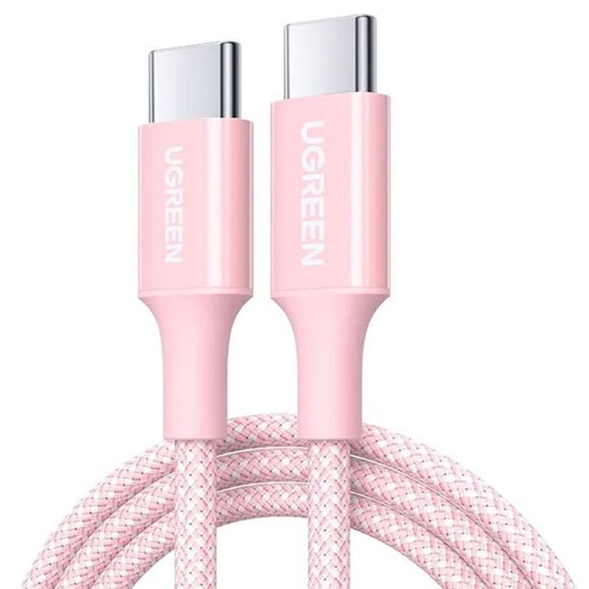 CABLE UGREEN USB-C A USB-C 1 METRO 60W L501 - ROSA - 1