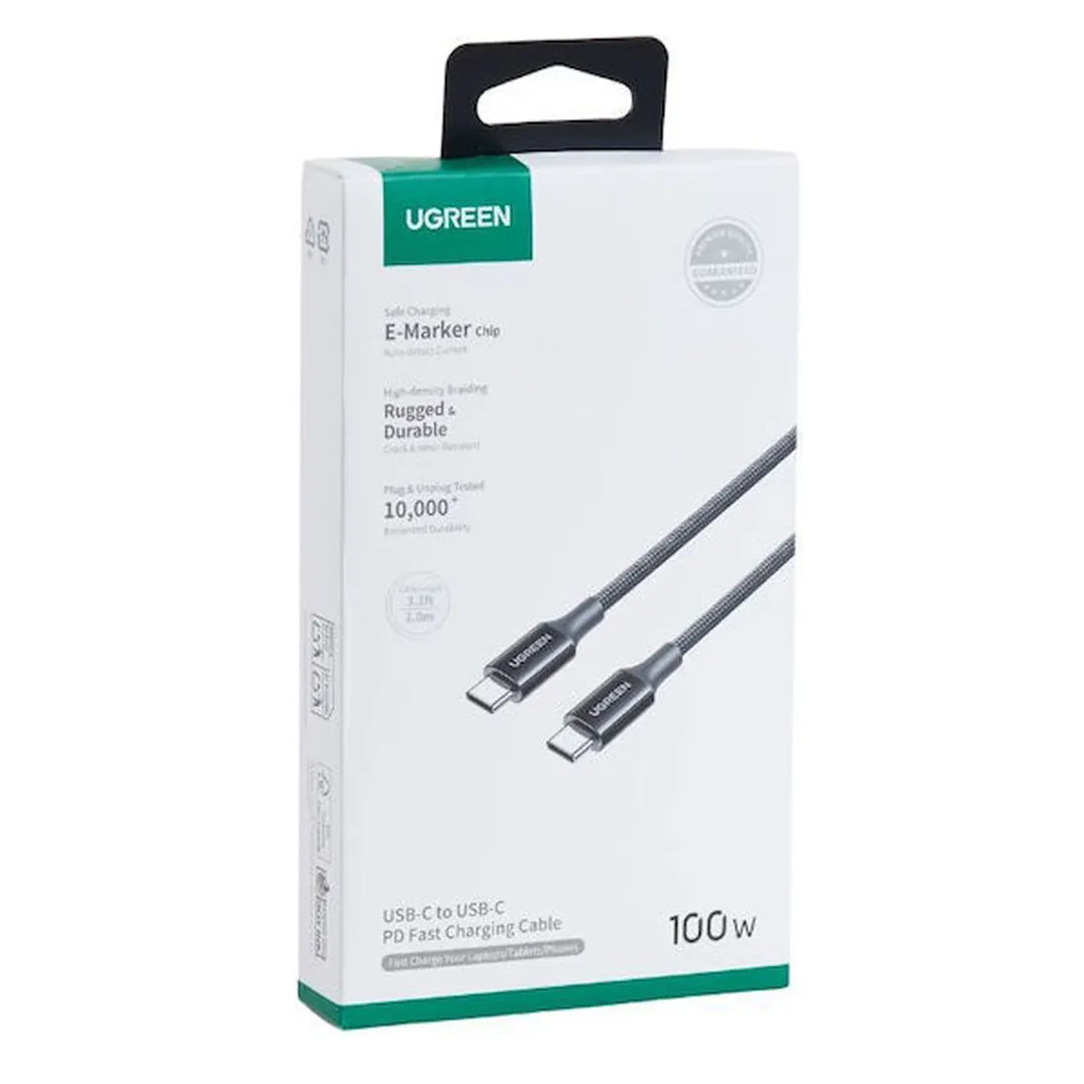CABLE UGREEN USB-C A USB-C 1 METRO 60W L501 - NEGRO - 3