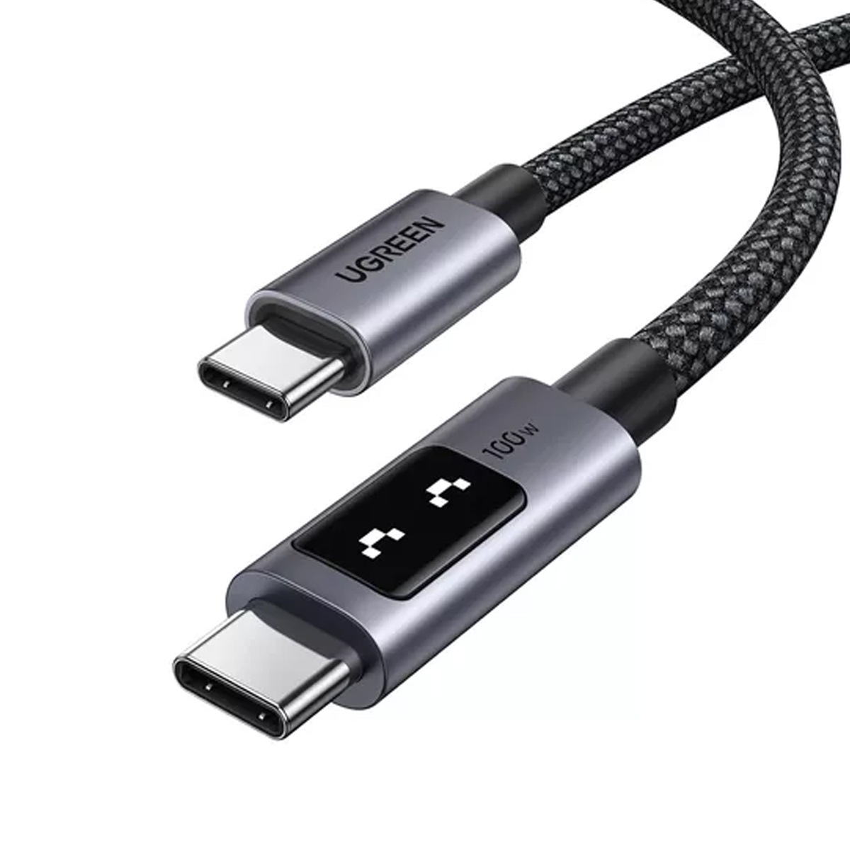 CABLE UGREEN L509 USB-C A USB-C 1M 100W CON PANTALLA - 1