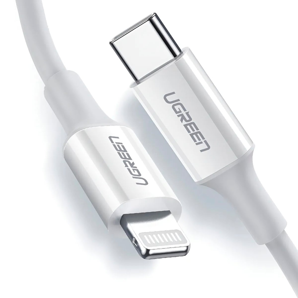 CABLE UGREEN USB-C A LIGHTNING 1M BLANCO US171 BLANCO - 2