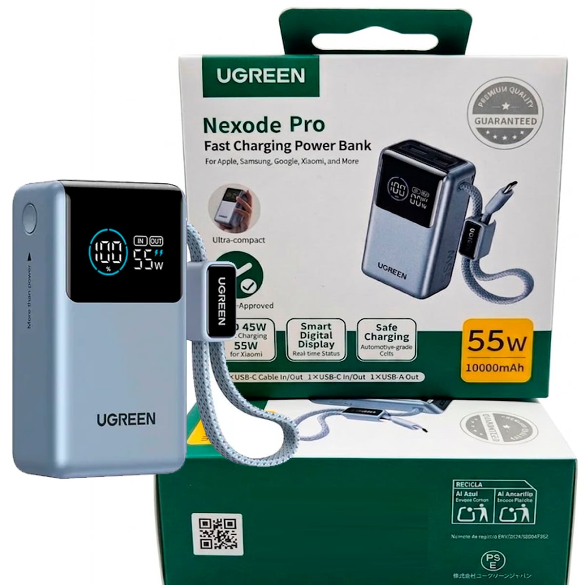 POWER BANK UGREEN NEXODE PRO PB727 DE 55W MÁX 10000 MAH - 1
