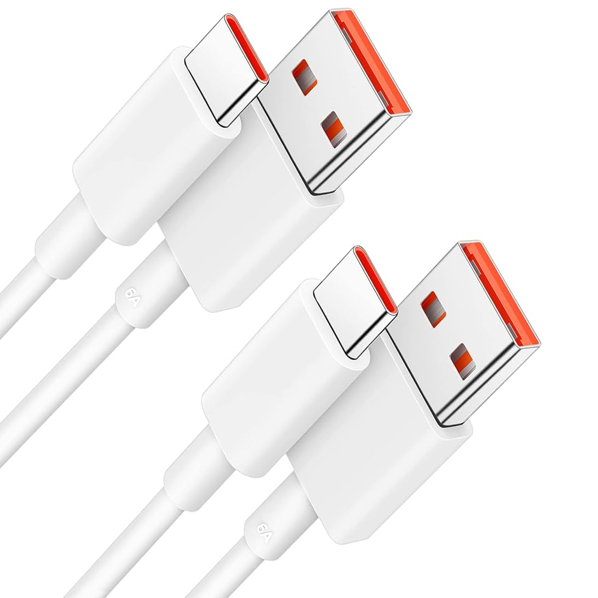 X2 CABLE 6A CARGA RÁPIDA COMPATIBLE CON 33W, 67, 120W BLANCO - 2