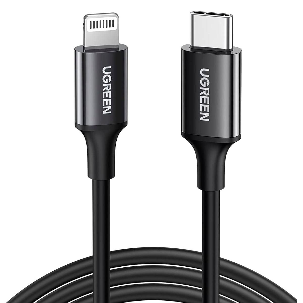 CABLE UGREEN USB-C A LIGHTNING 1M BLANCO US171 NEGRO - 1