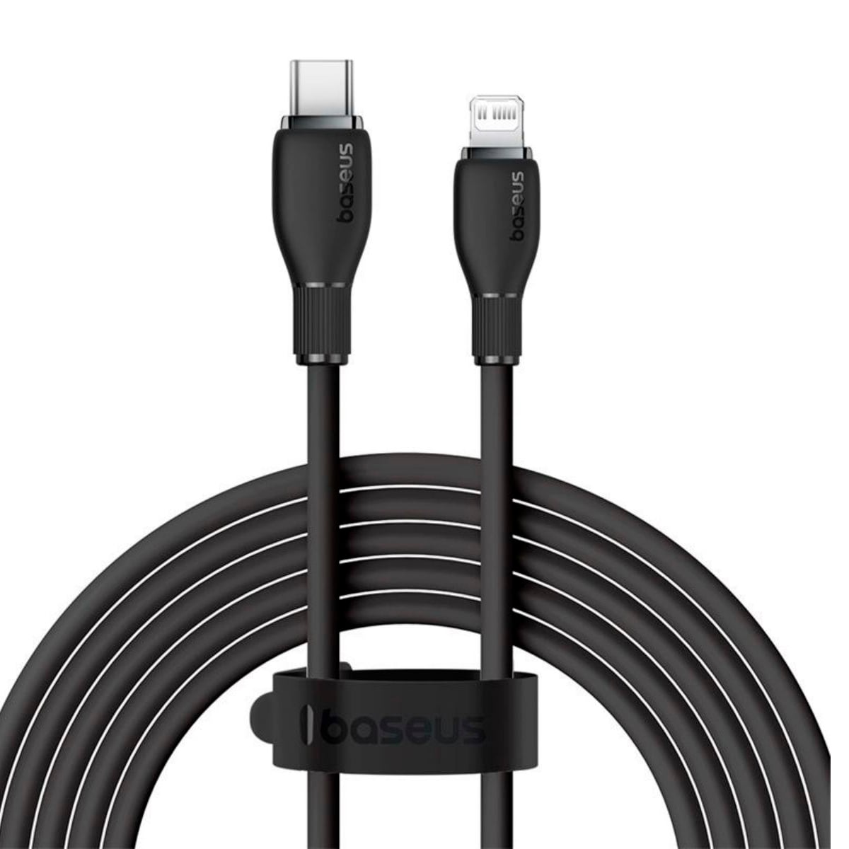 CABLE BASEUS PARA IPHONE IPAD USB-C A LIGHTNING 20W CARGA RAPIDA - NEGRO - 4