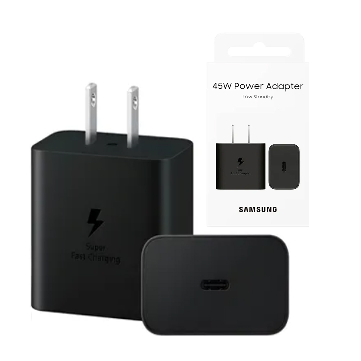 ADAPTADOR SAMSUNG 45W PARA S26,S26 PLUS, S26 ULTRA SIN CABLE NEGRO - 1