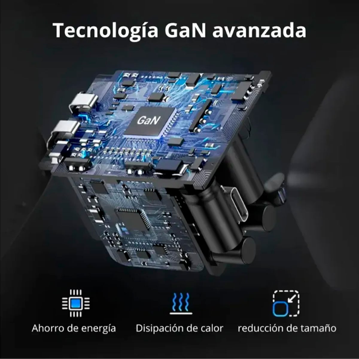 CARGADOR RÁPIDO UGREEN X512 USB-C GAN DE 20W GRIS - 5