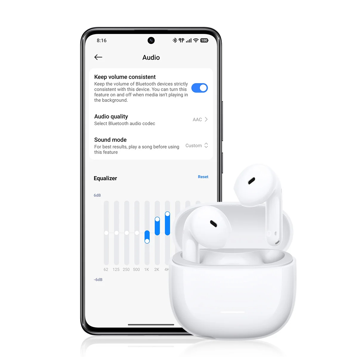 AUDÍFONOS INALÁMBRICOS XIAOMI REDMI BUDS 8 ACTIVE BLANCO - 4
