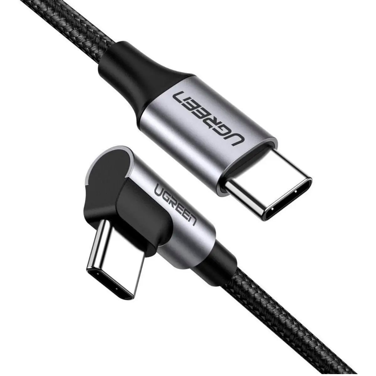 CABLE DE CARGA RÁPIDA UGREEN USB-C ANGULADO 60W 1 METRO - 50123 - 1