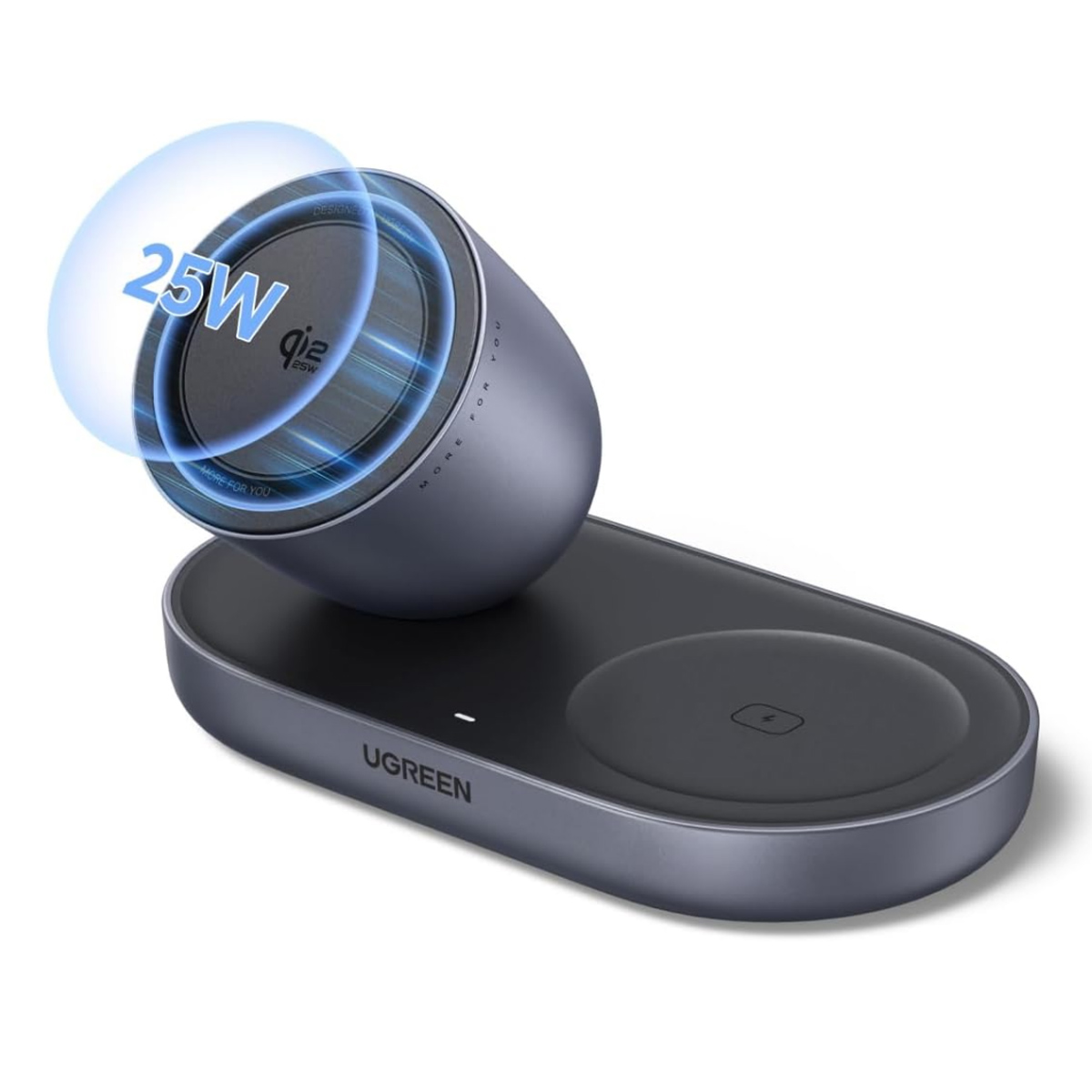 SOPORTE CARGADOR INALAMBRICO UGREEN W751 QI2 25W 2 EN 1 - 5