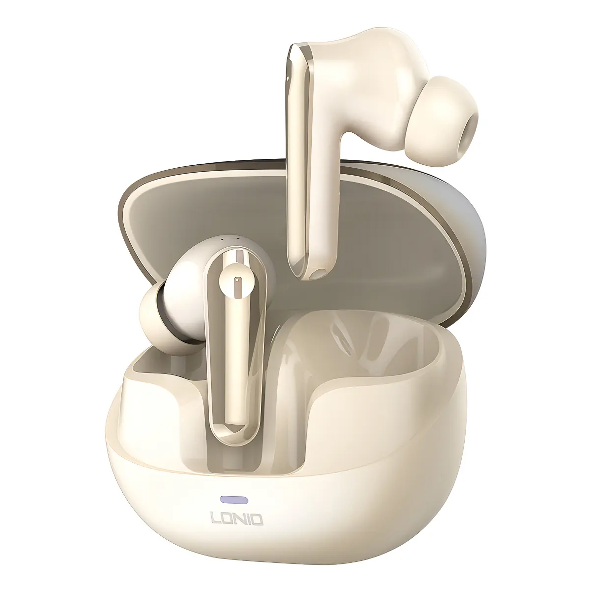 AUDÍFONOS INALÁMBRICOS LDNIO T06 BLUETOOTH ANC HIFI 30H - DORADO - 1