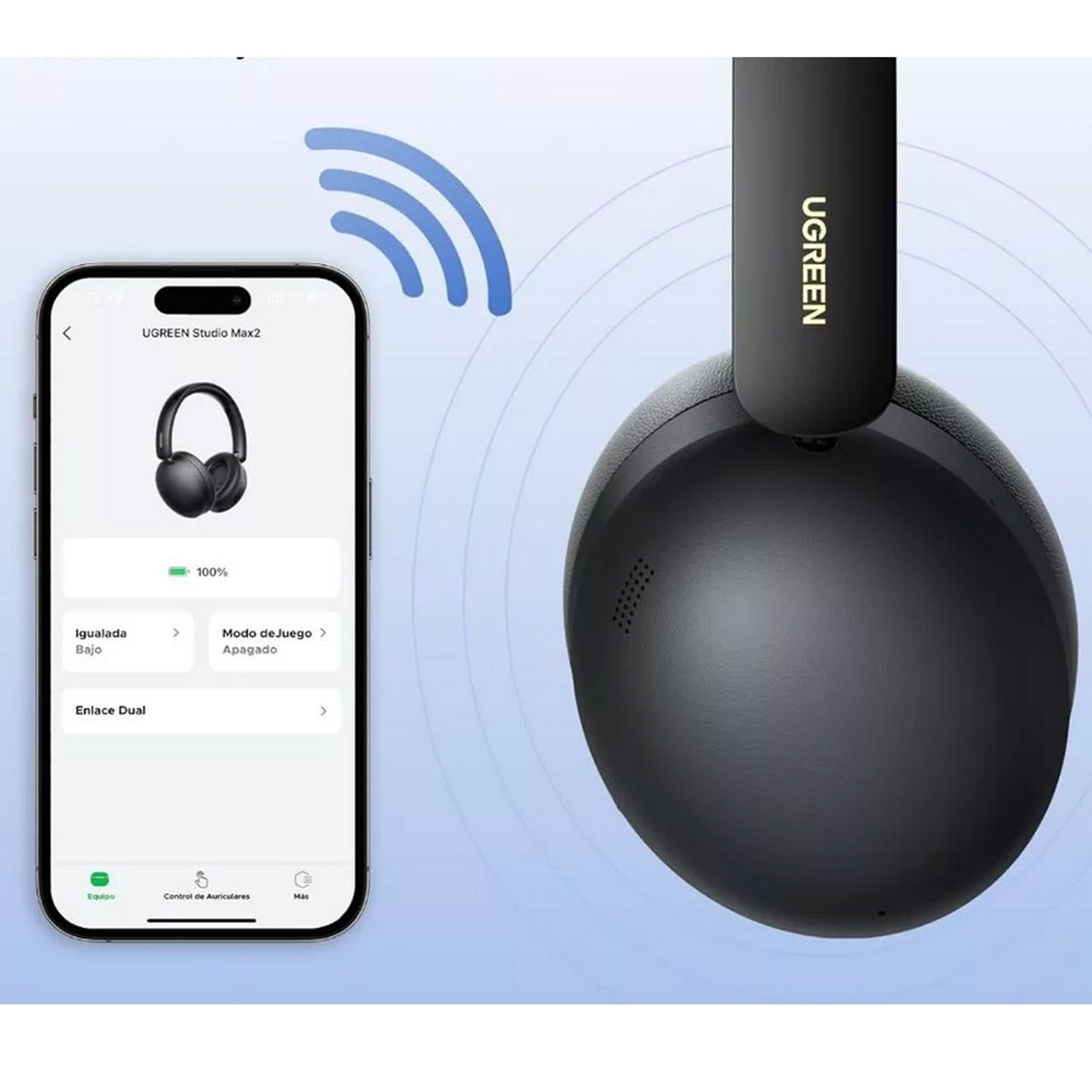 AUDÍFONOS INALÁMBRICOS STUDIO MAX2 BLUETOOTH TIPO DIADEMA NEGRO - 4