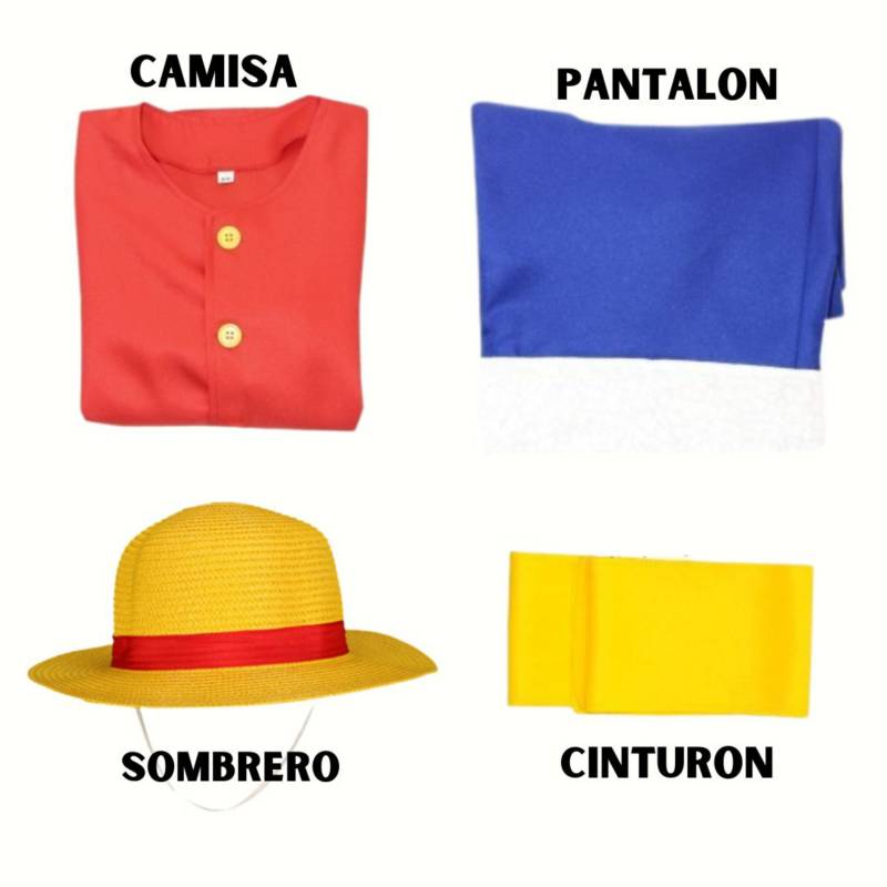 DISFRAZ LUFFY ONE PIECE - TALLAS DESDE 4 HASTA L - 4
