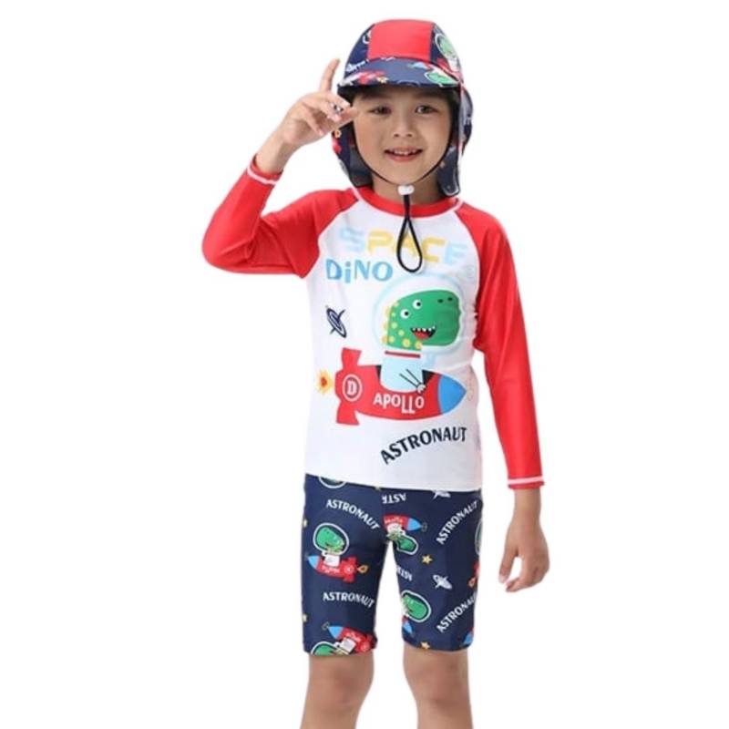 TRAJE DE BAÑO NIÑOS NATACION UPF 50 - ROPA DE BAÑO DINOSAURIO - 1