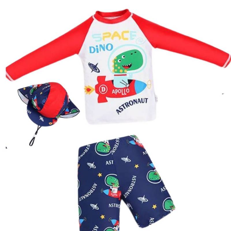 TRAJE DE BAÑO NIÑOS NATACION UPF 50 - ROPA DE BAÑO DINOSAURIO - 2