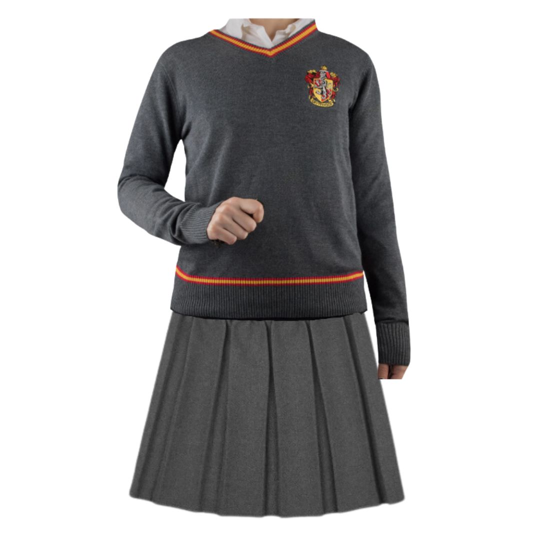 DISFRAZ MINI ALGODÓN NIÑA GRIS TRAJE HARRY POTTER UNIFORME HERMIONE GRANGER GRYFFINDOR - 2