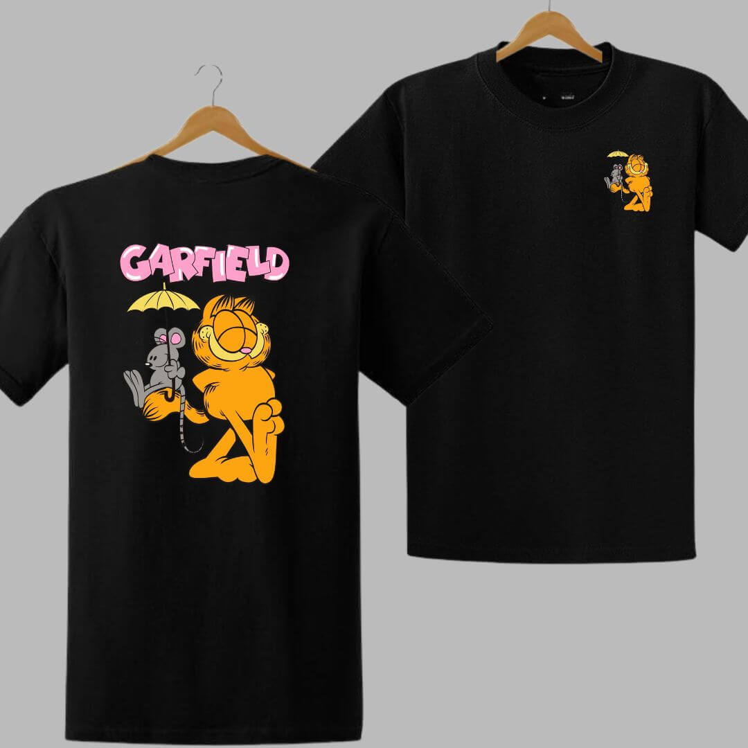 POLO ALGODÓN NEGRO GARFIELD PELUCHE - 1
