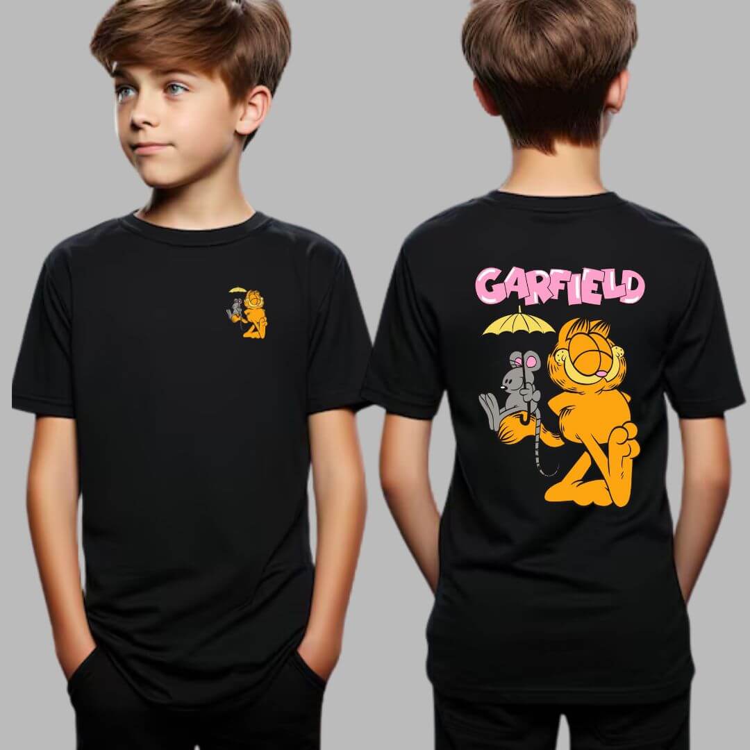 POLO ALGODÓN NEGRO GARFIELD PELUCHE - 3