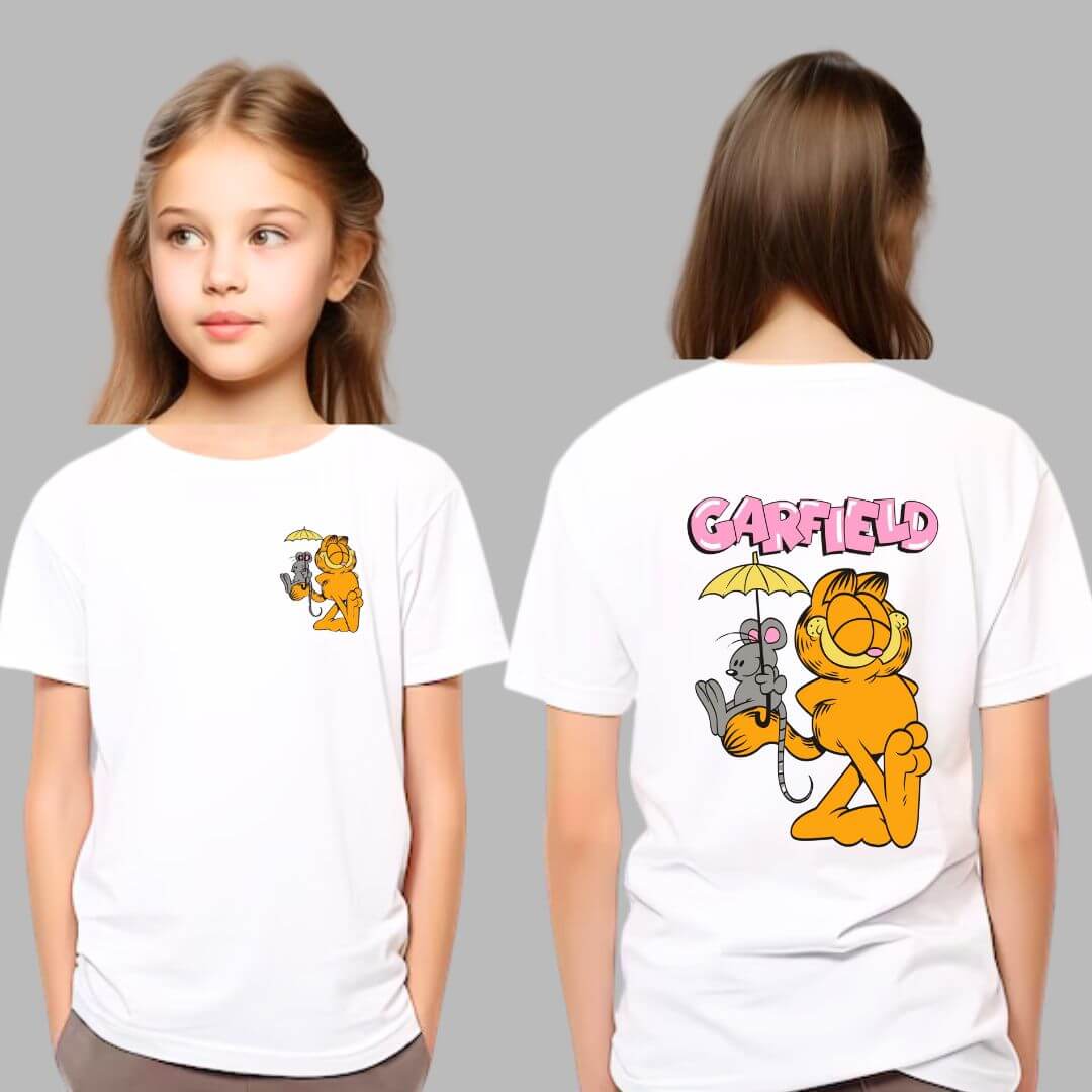 POLO ALGODÓN UNISEX BLANCO GARFIELD PELUCHE - 2