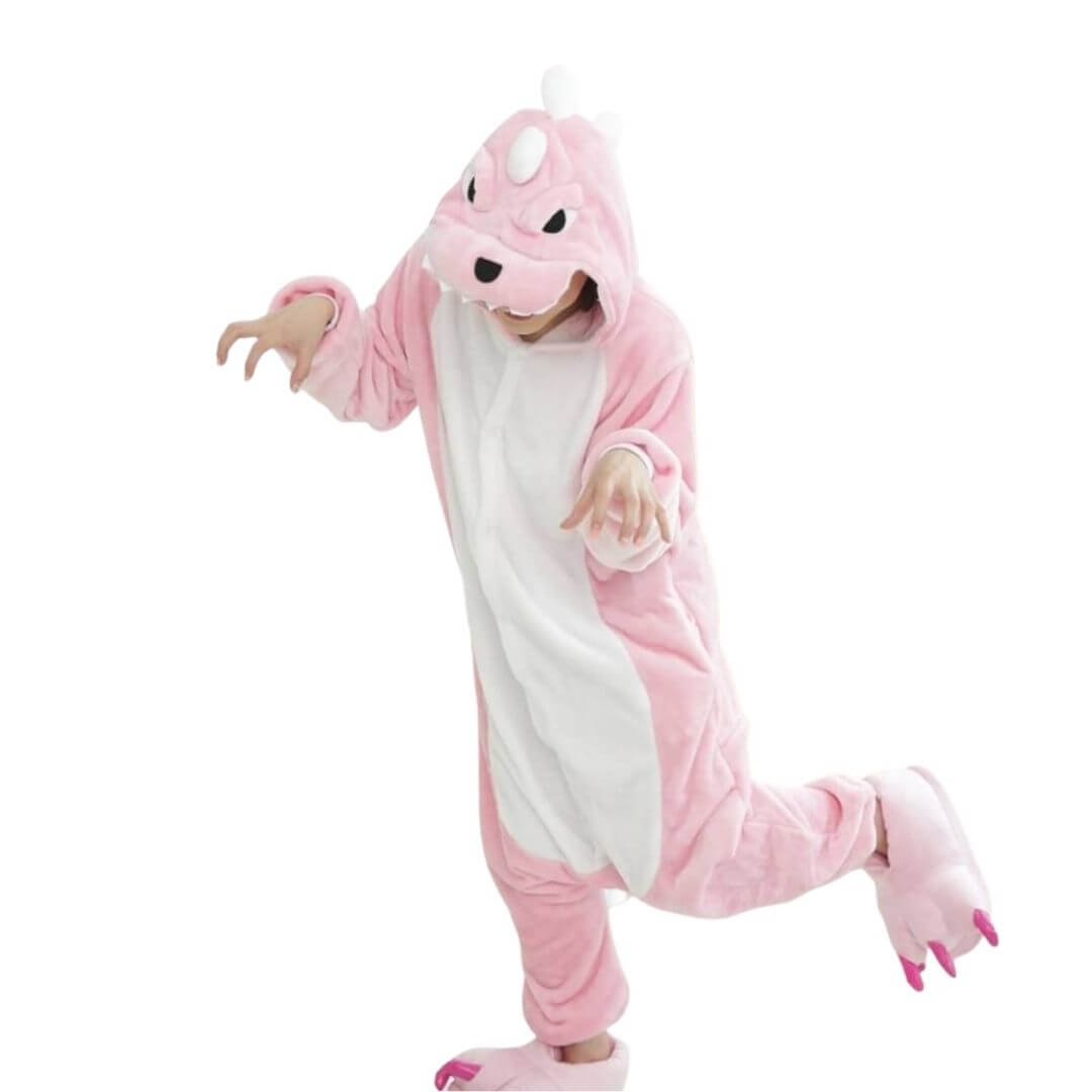 PIJAMA MUJER ROSADO DINOSAURIO ROSA DISFRAZ IMPORTADO - 1