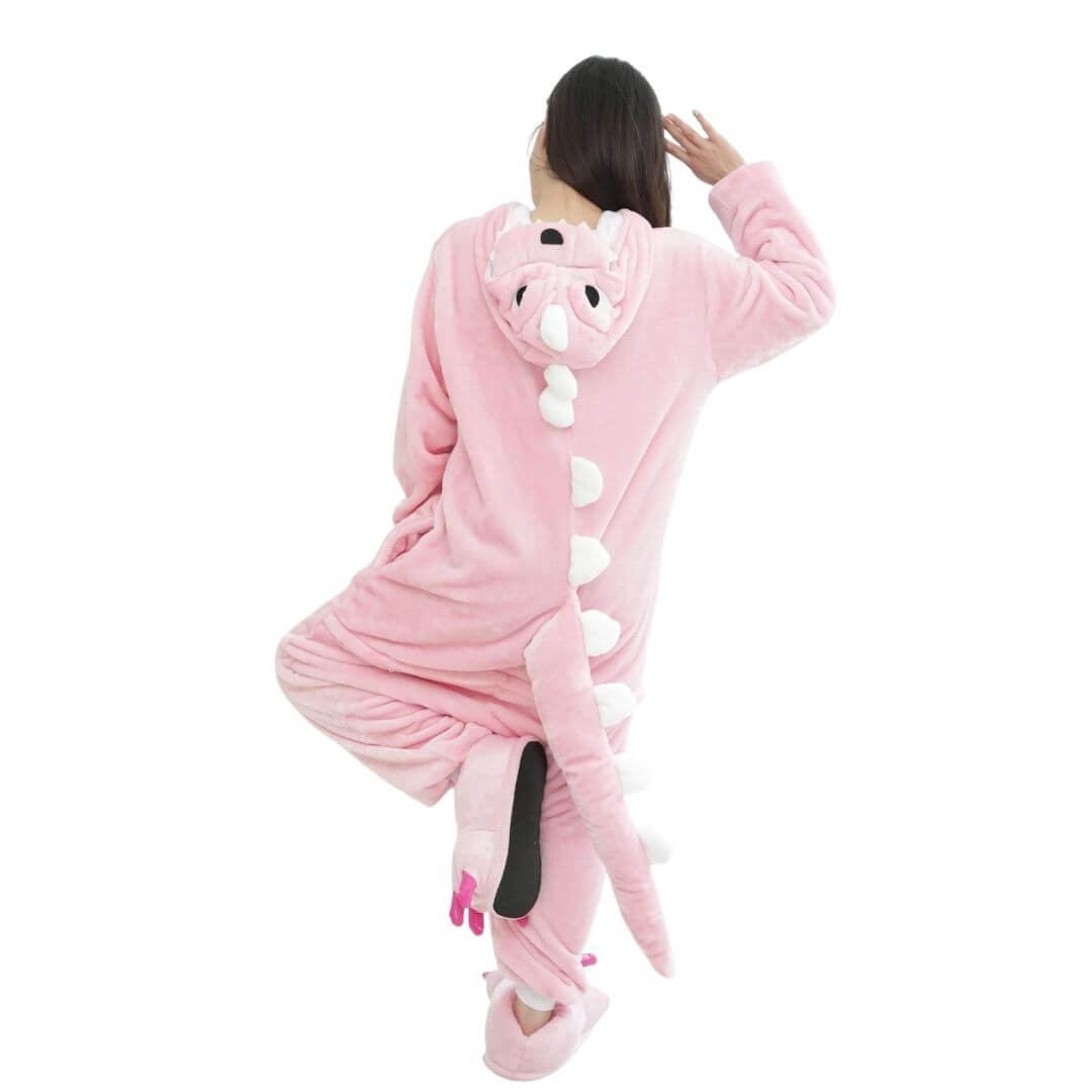 PIJAMA MUJER ROSADO DINOSAURIO ROSA DISFRAZ IMPORTADO - 2