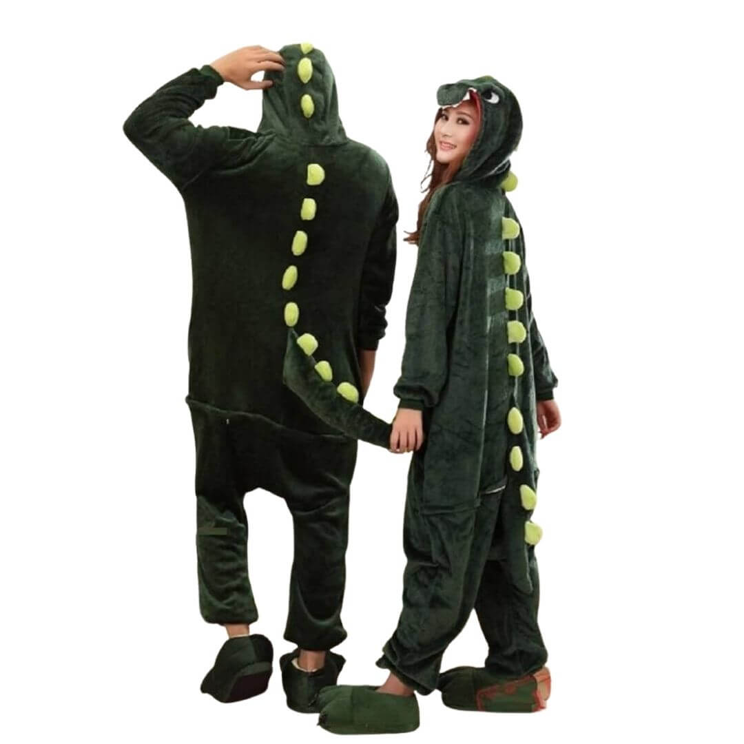 PIJAMA MUJER VERDE DINOSAURIO DISFRAZ IMPORTADO - 2