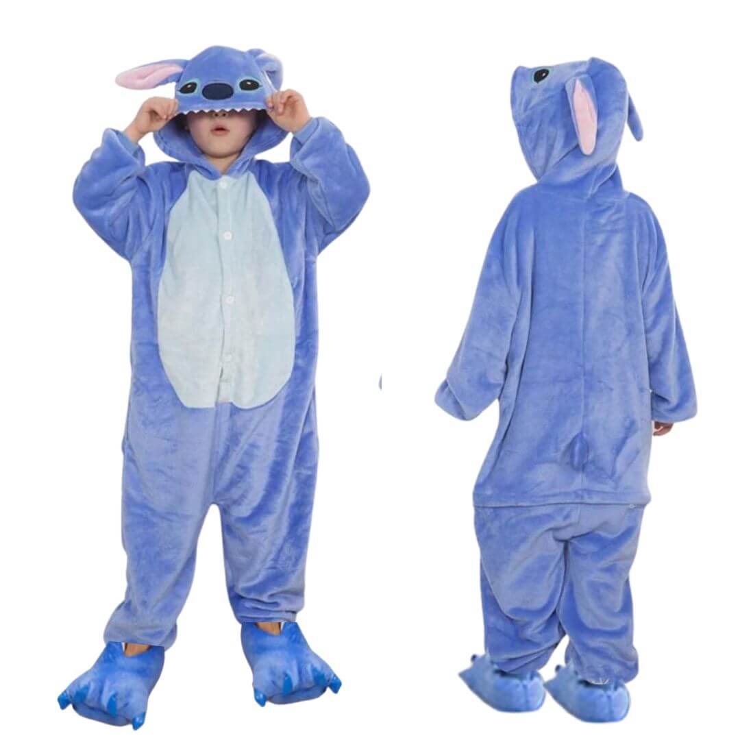 PIJAMA STITCH AZUL DISFRAZ PELUCHE - TALLAS 4 HASTA 14 - 2