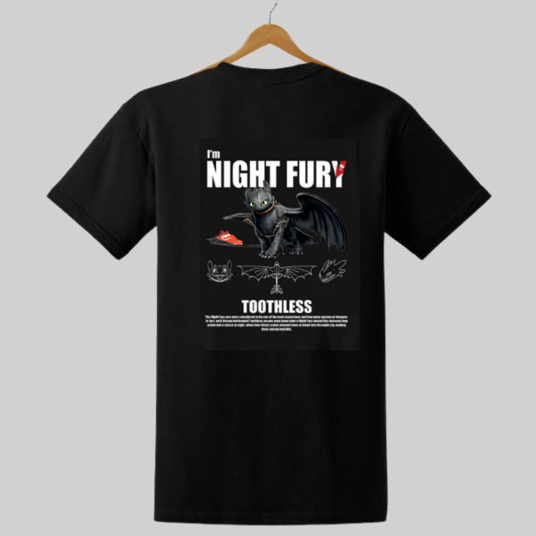 POLO DRAGON CHIMUELO FURIA NOCTURNA PELUCHE NEGRO - TALLA 4 HASTA XL - 2