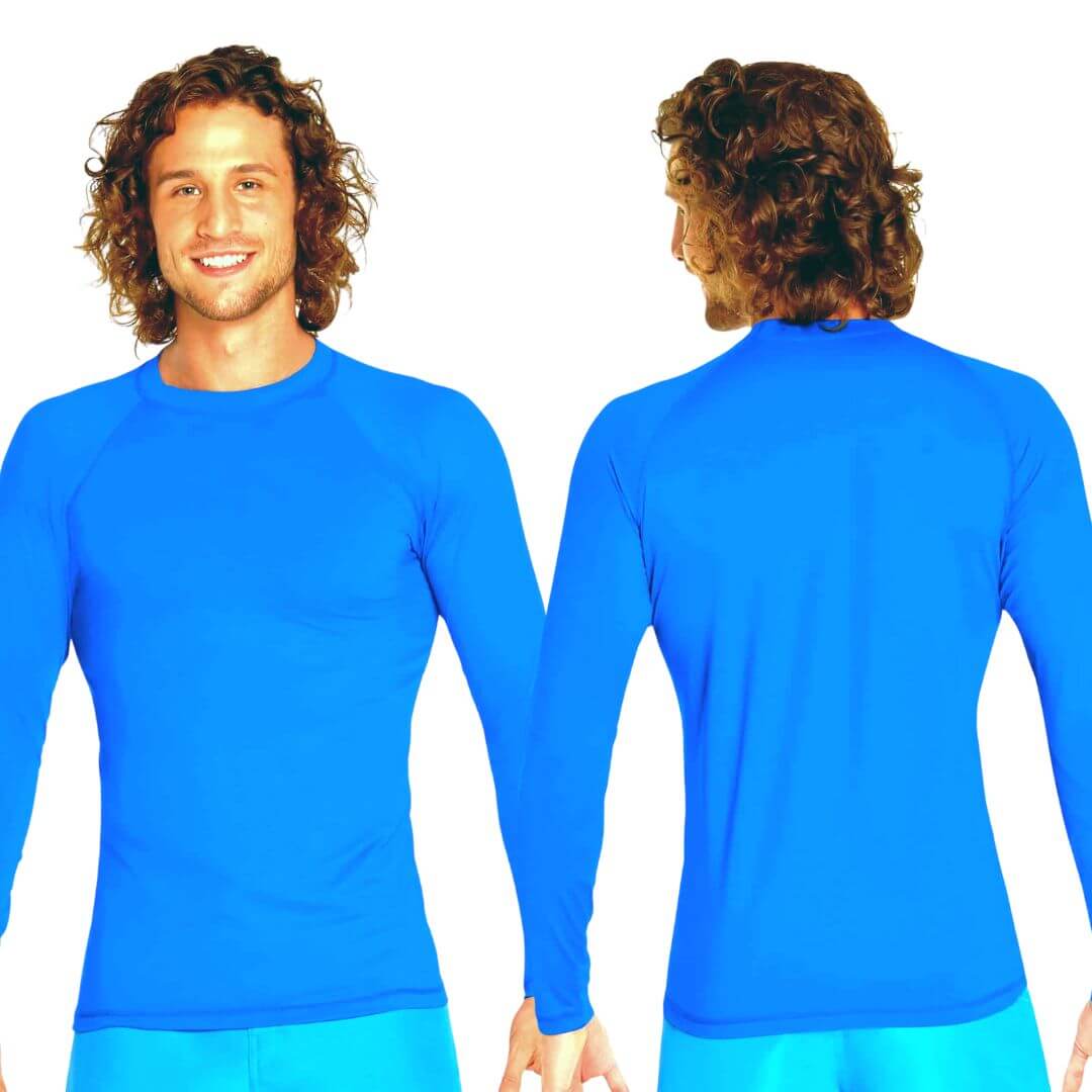POLO LICRA UNISEX CELESTE NATACIÓN PROTECCION UV - 3