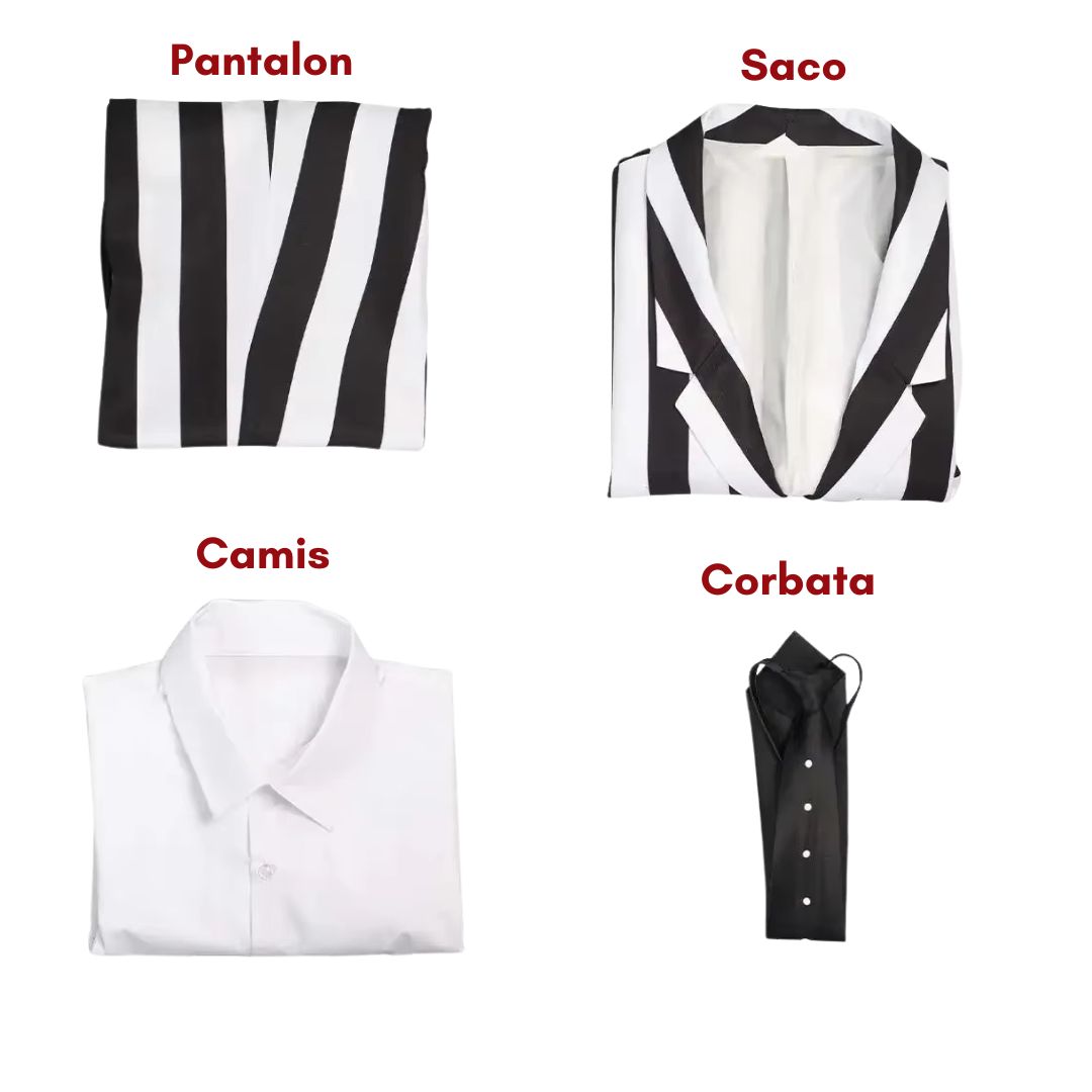 TRAJE BEETLEJUICE IMPORTADO DISFRAZ BEETLEJUICE - 2