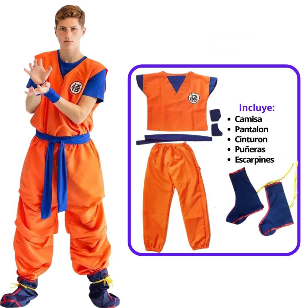 DISFRAZ GOKU DRAGON BALL Z PELUCHE - TALLAS 6 HASTA 16 - 1