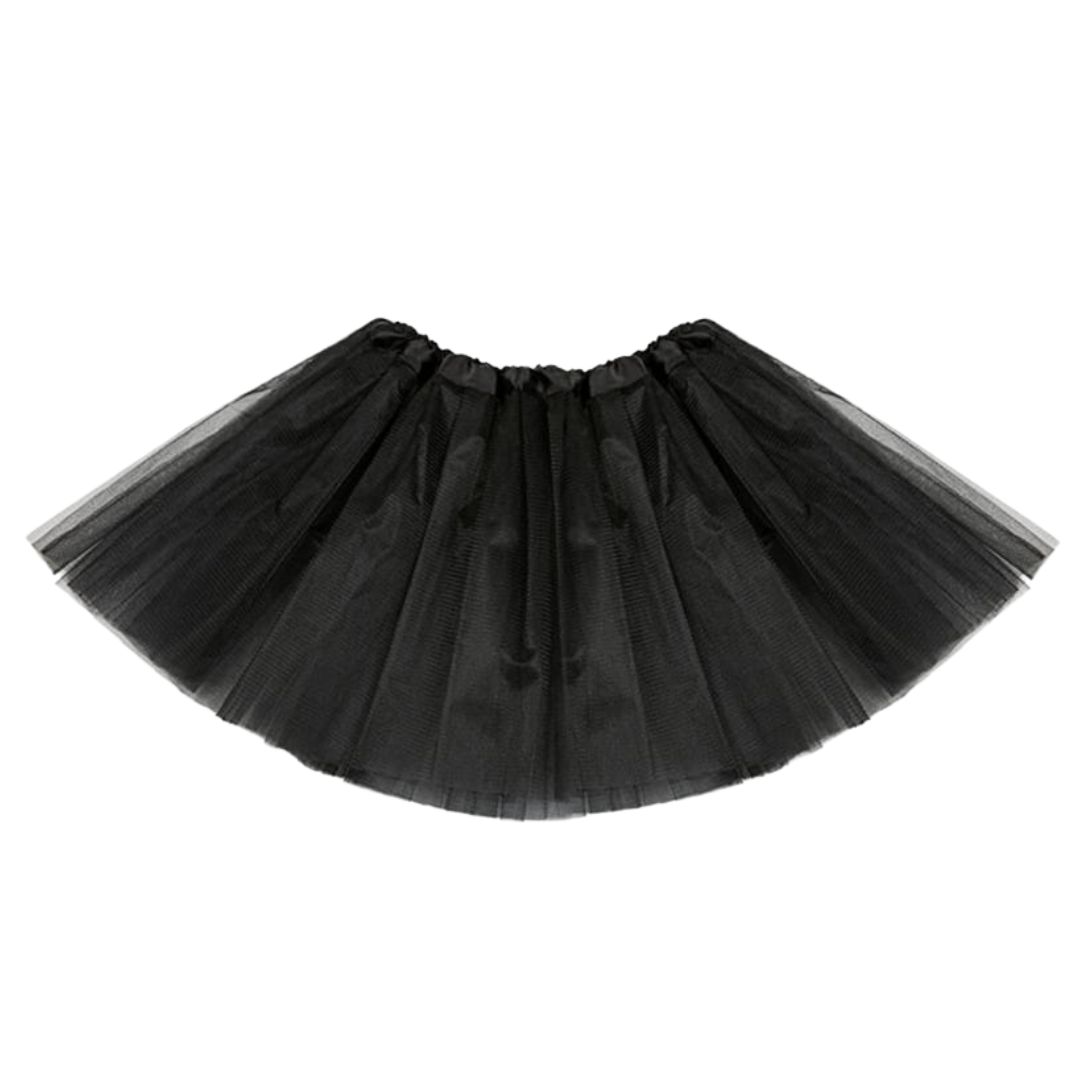 DISFRAZ NIÑA NEGRO TUTU DOS CAPAS CON FORRO AL INTERIOR - 2