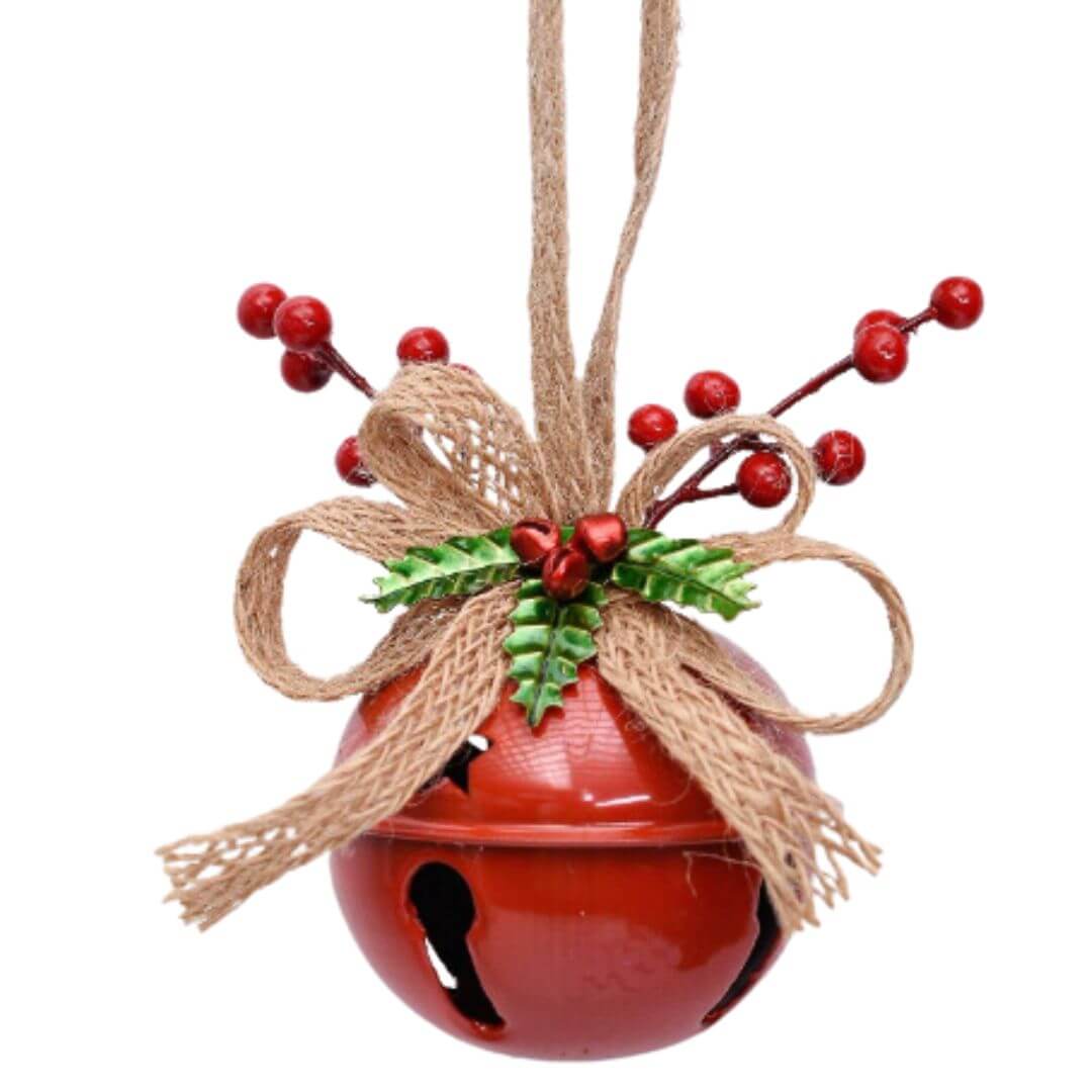 CASCABELES NAVIDAD ROJO ADORNO ARBOL - MIDEN 7.5 CMS - 3