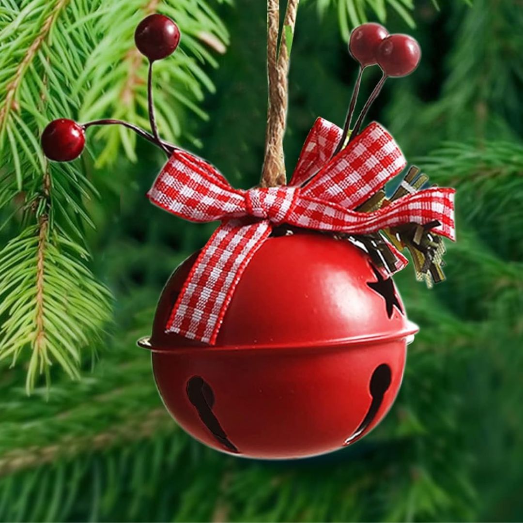 CASCABEL NAVIDAD ROJO ADORNO ARBOL - MIDEN 12 CMS - 2